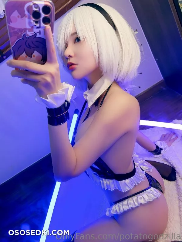 Potato Godzilla - 2B maid bikini - 29