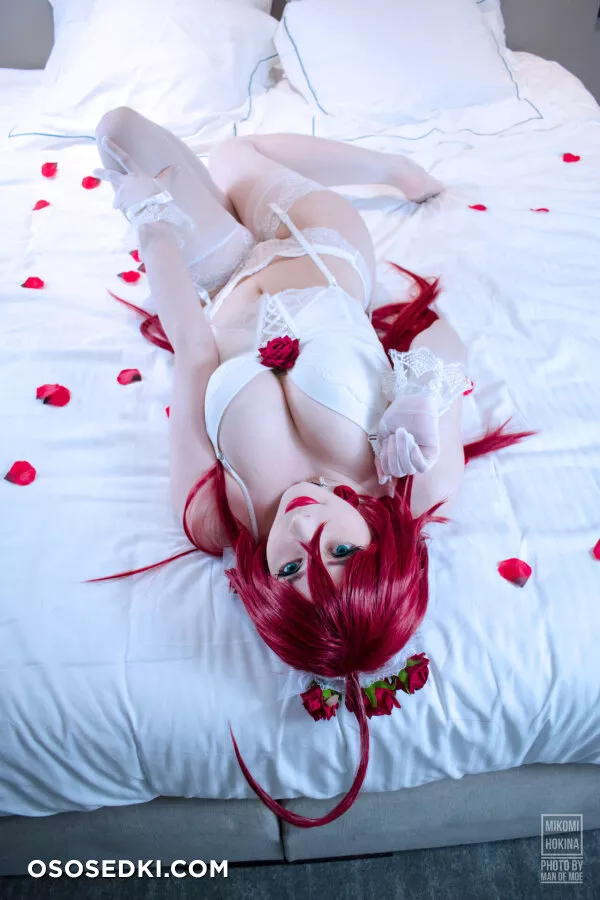 Mikomi Hokina - Rias Gremory White Lingerie - 66