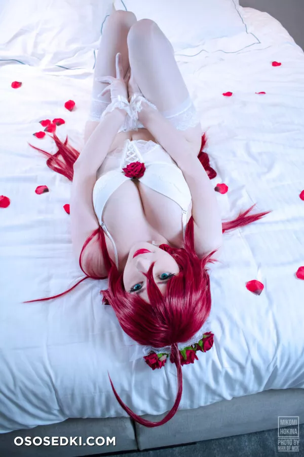 Mikomi Hokina - Rias Gremory White Lingerie - 67