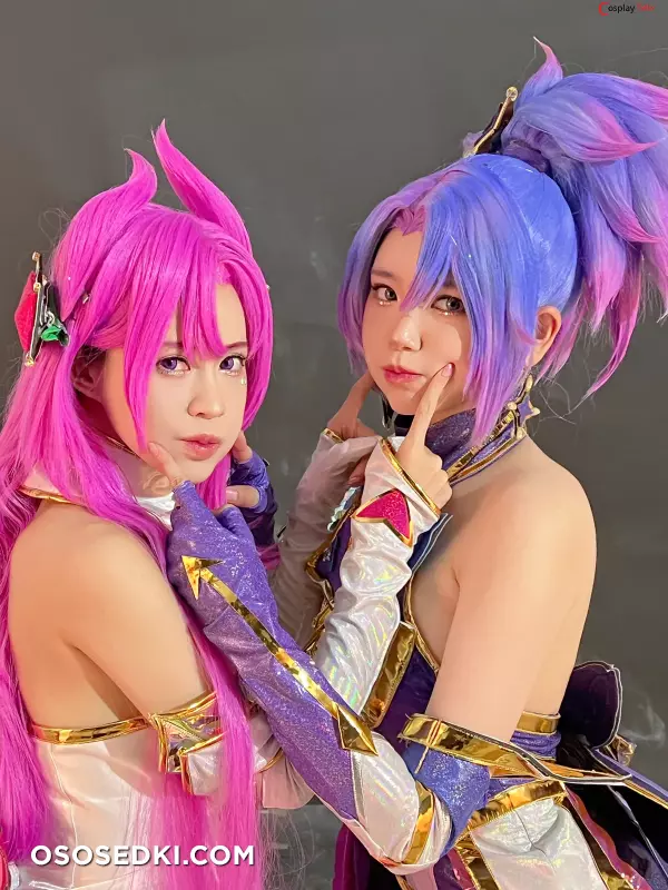 ZinieQ (ジニCosplayer) and PingPing cosplay Akali Star Guardians and Kai'sa - League of Legends - 47