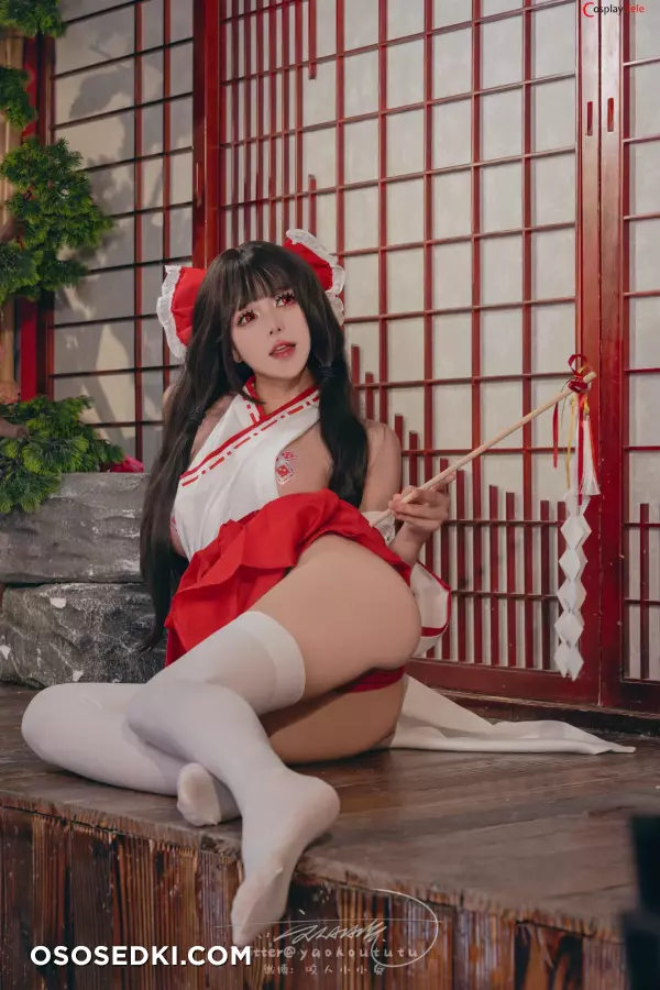 咬一口兔娘ovo (Yaokoututu) cosplay Reimu Hakurei - Touhou Project - 15