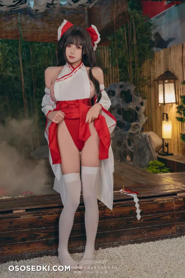 咬一口兔娘ovo (Yaokoututu) cosplay Reimu Hakurei - Touhou Project - 21