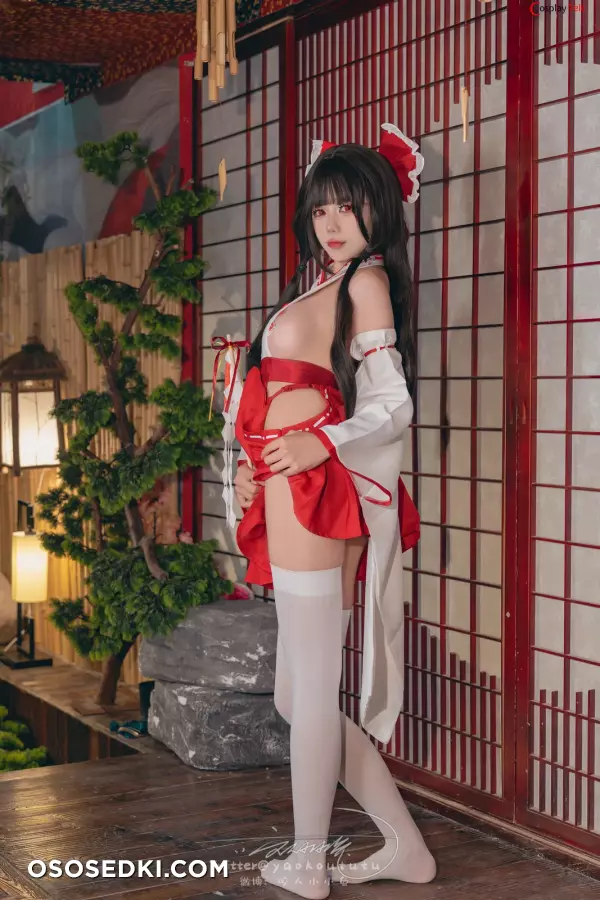 咬一口兔娘ovo (Yaokoututu) cosplay Reimu Hakurei - Touhou Project - 7