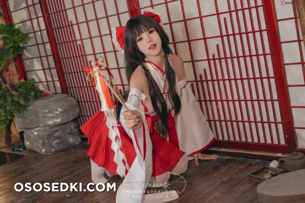 咬一口兔娘ovo (Yaokoututu) cosplay Reimu Hakurei - Touhou Project - 9