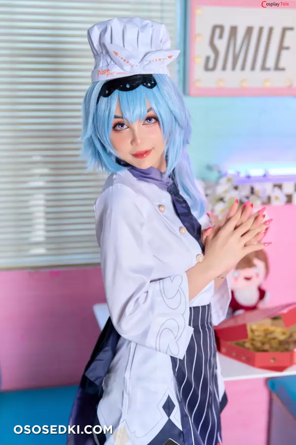 Joyce (Joyce Lin2x) cosplay Eula Pizza - Genshin Impact - 1