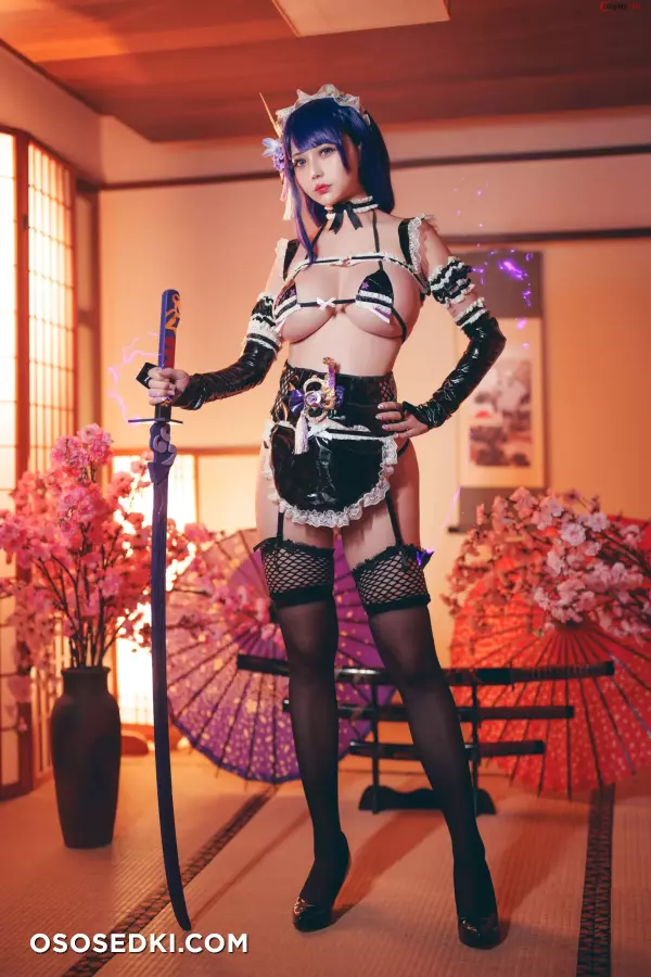 Okita Rinka (沖田凜花Rinka) cosplay Noelle and Raiden Shogun - Genshin Impact - 31