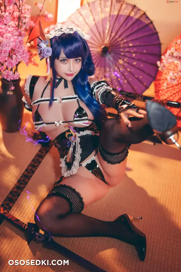 Okita Rinka (沖田凜花Rinka) cosplay Noelle and Raiden Shogun - Genshin Impact - 40