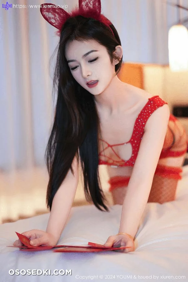 YOUMI 尤蜜荟 Vol.1032 谭小灵 红色网格袜1[20P] - 13