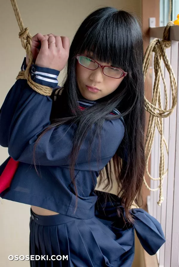 [Kitaeri] Eri Kitamura きたえりー 眼鏡っ娘を縄とかプチプチとかサランラップ で拘束してみた - 16
