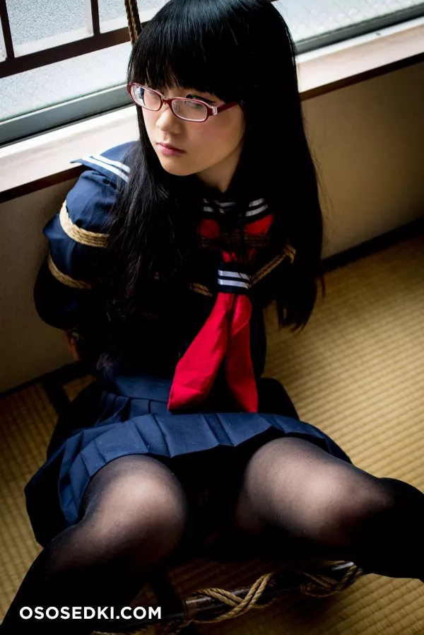 [Kitaeri] Eri Kitamura きたえりー 眼鏡っ娘を縄とかプチプチとかサランラップ で拘束してみた - 35