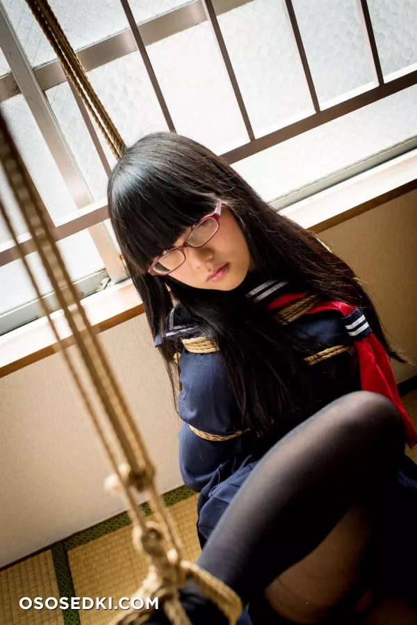 [Kitaeri] Eri Kitamura きたえりー 眼鏡っ娘を縄とかプチプチとかサランラップ で拘束してみた - 38