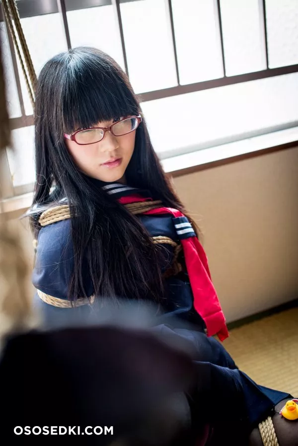 [Kitaeri] Eri Kitamura きたえりー 眼鏡っ娘を縄とかプチプチとかサランラップ で拘束してみた - 40
