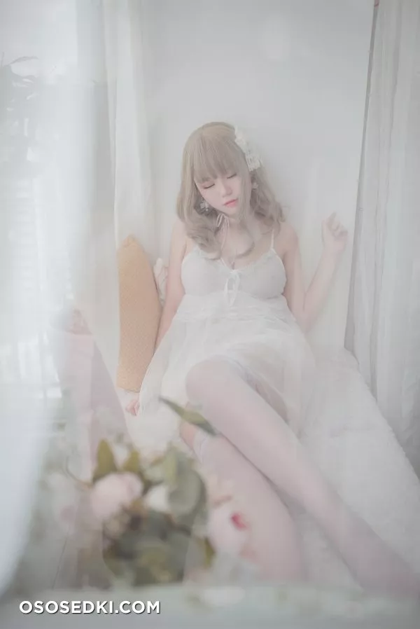 Yoko宅夏Cos - 白色丝质连衣裙 - 8