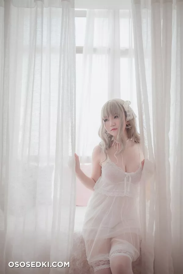 Yoko宅夏Cos - 白色丝质连衣裙 - 11