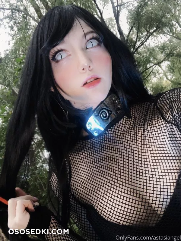 Astasia Dream. Hinata Hyuga. Naruto. Black Lingerie. Outdoors - 12