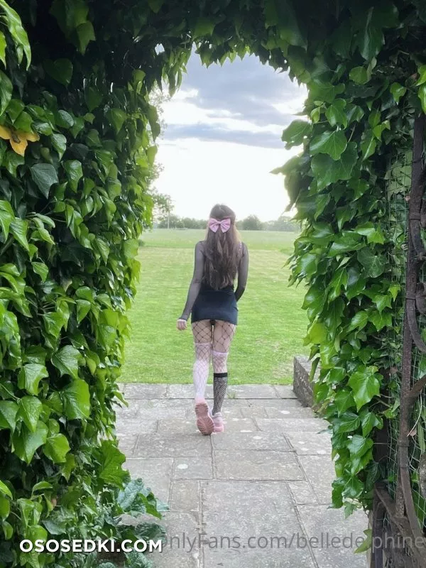 Belle Delphine Black & Pink in Garden - 45