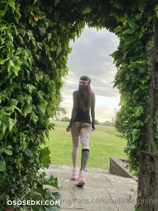 Belle Delphine Black & Pink in Garden - 47