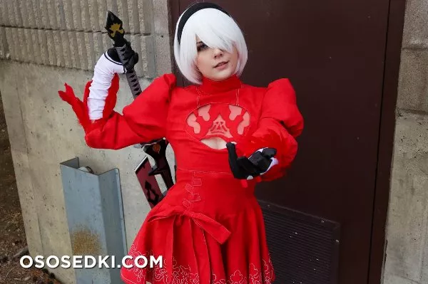 Meggii cosplay - 2B red (Nier Automata) patreon cosplay set - 12