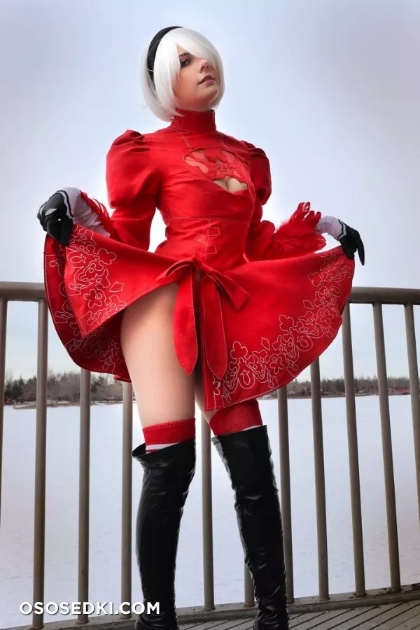Meggii cosplay - 2B red (Nier Automata) patreon cosplay set - 25