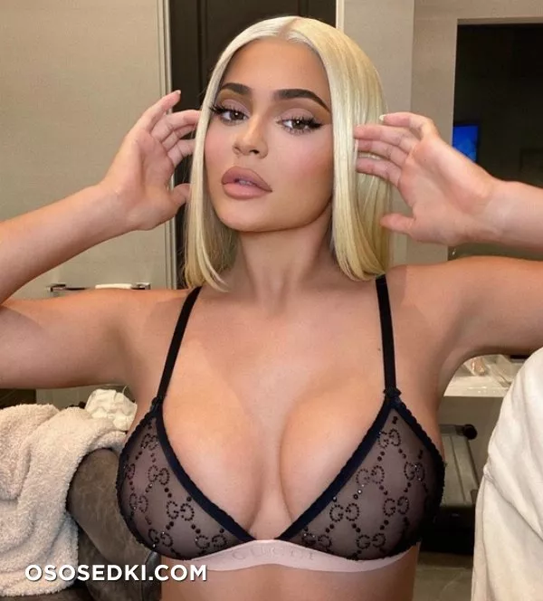 Kylie Jenner Sheer See Through Lingerie Nip Slip Set private - 7