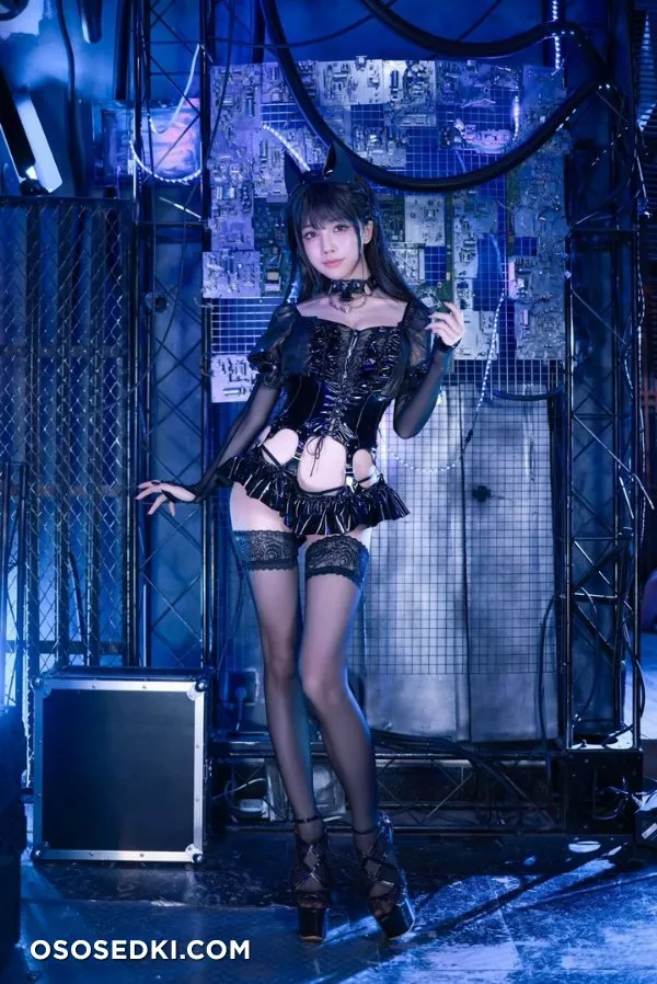 水淼aqua 《貓咪女郎黑色貓貓》 - 39