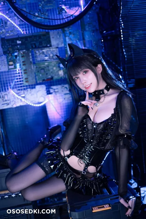 水淼aqua 《貓咪女郎黑色貓貓》 - 43
